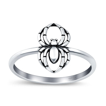 Spider Oxidized Band Solid 925 Sterling Silver Thumb Ring (11.5mm)